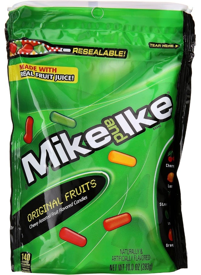 MikeandIke Mike & Ike Assorted Fruit Original Chew Candies, 10 oz - Image 1
